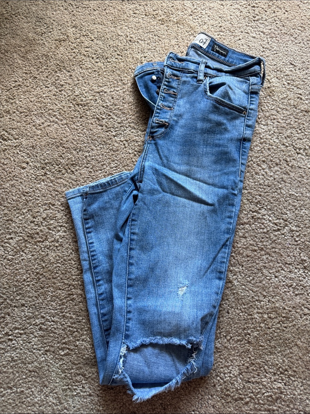 Garage Light Blue Distressed Women's Jeans